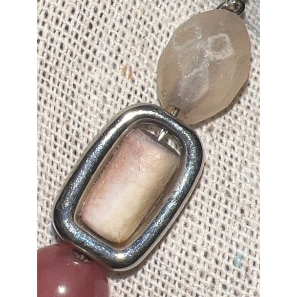 Stone And Cat Eye Necklace -- 18" - Picture 6 of 9